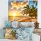 Designart - Gorgeous Beach of Island Barbados - Modern Seascape Canvas Artwork